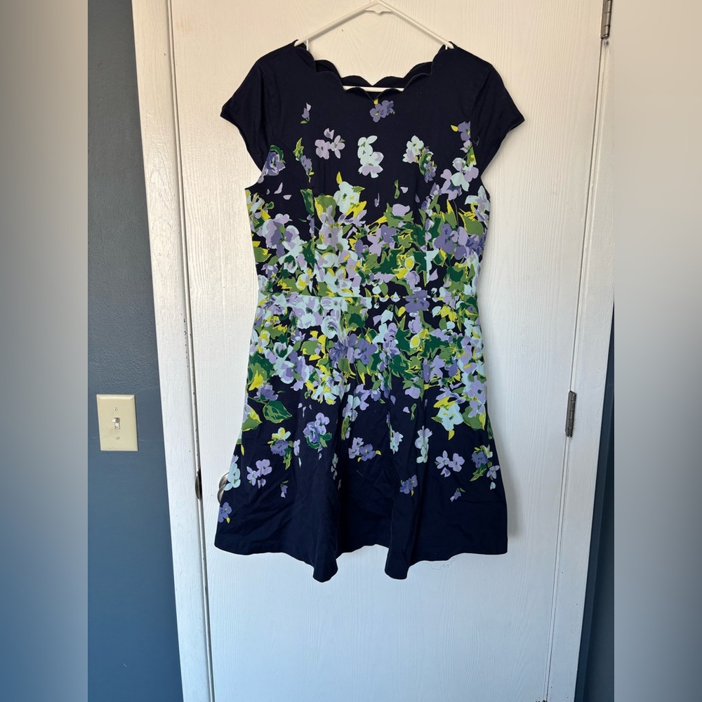 Isaac Mizrahi Navy Floral Dress